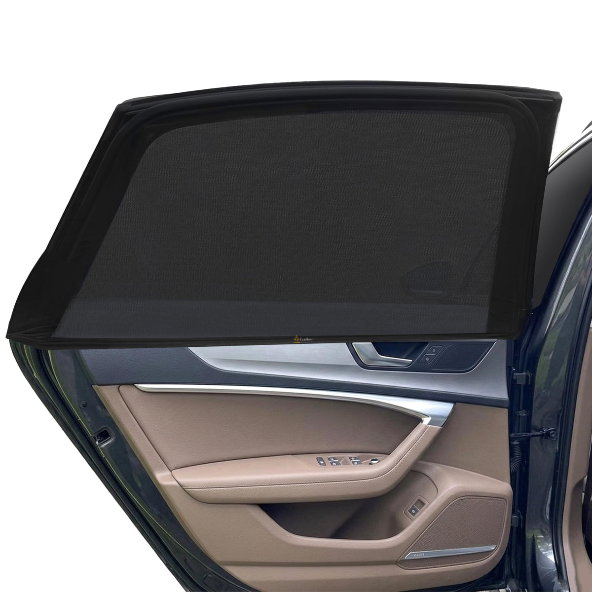 EcoNour Car Window Shade | 100% Protection from Bugs, UV and Car Mosquito Net for Camping | Breathable Mesh Baby Car Window Covers for Privacy Blackout | Pack of 2 (Medium 36"x17") 🍁 All In One Marketplace Canada