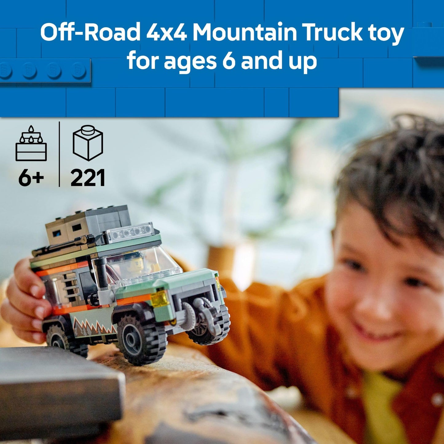 LEGO City Off-Road 4x4 Mountain Truck Toy - Building Toy Set for Kids, Boys and Girls, Ages 6+ - Fun Gift Idea for Ramadan - with Adventurer Minifigure and Accessories - 60447 🍁 All In One Marketplace Canada