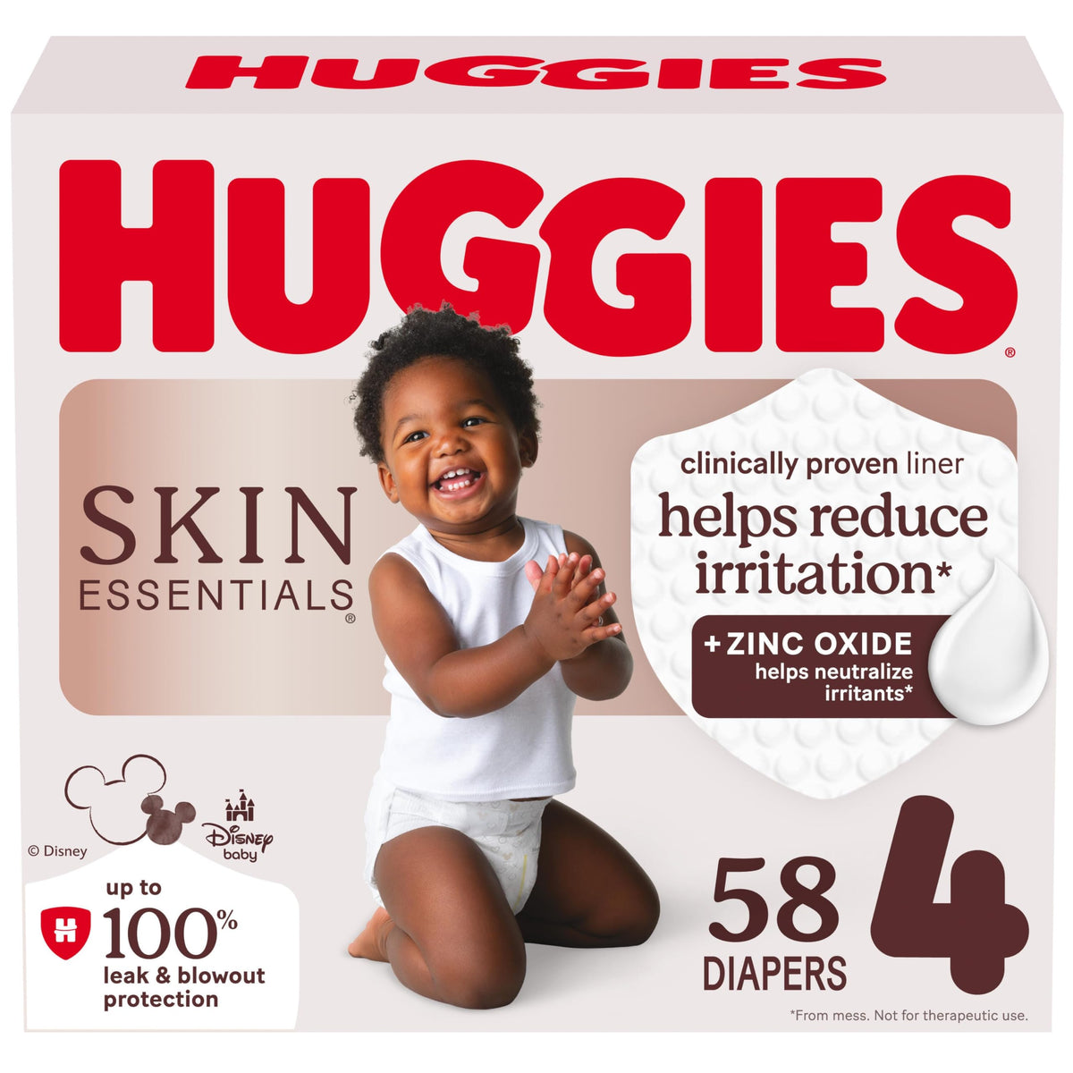 Huggies Size 4 Diapers, Skin Essentials Baby Diapers, Size 4 (22-37 lbs), 58 Count 🍁 All In One Marketplace Canada