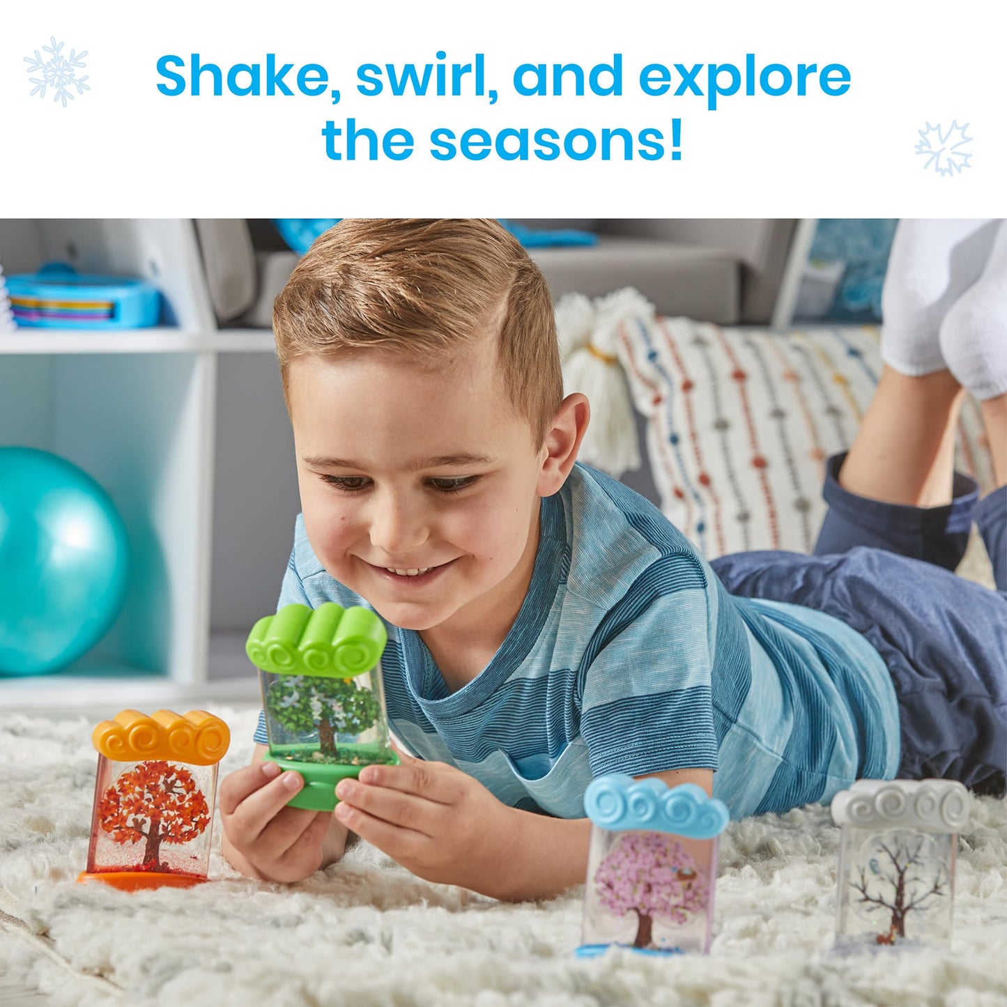 hand2mind Changing Seasons Sensory Tubes, Quiet Fidget Toys for Kids 3-5, Toddler Science Toys, Weather Toys, Calming Toys for Kids, Calm Down Corner Supplies, Preschool Classroom Must Haves 🍁 All In One Marketplace Canada
