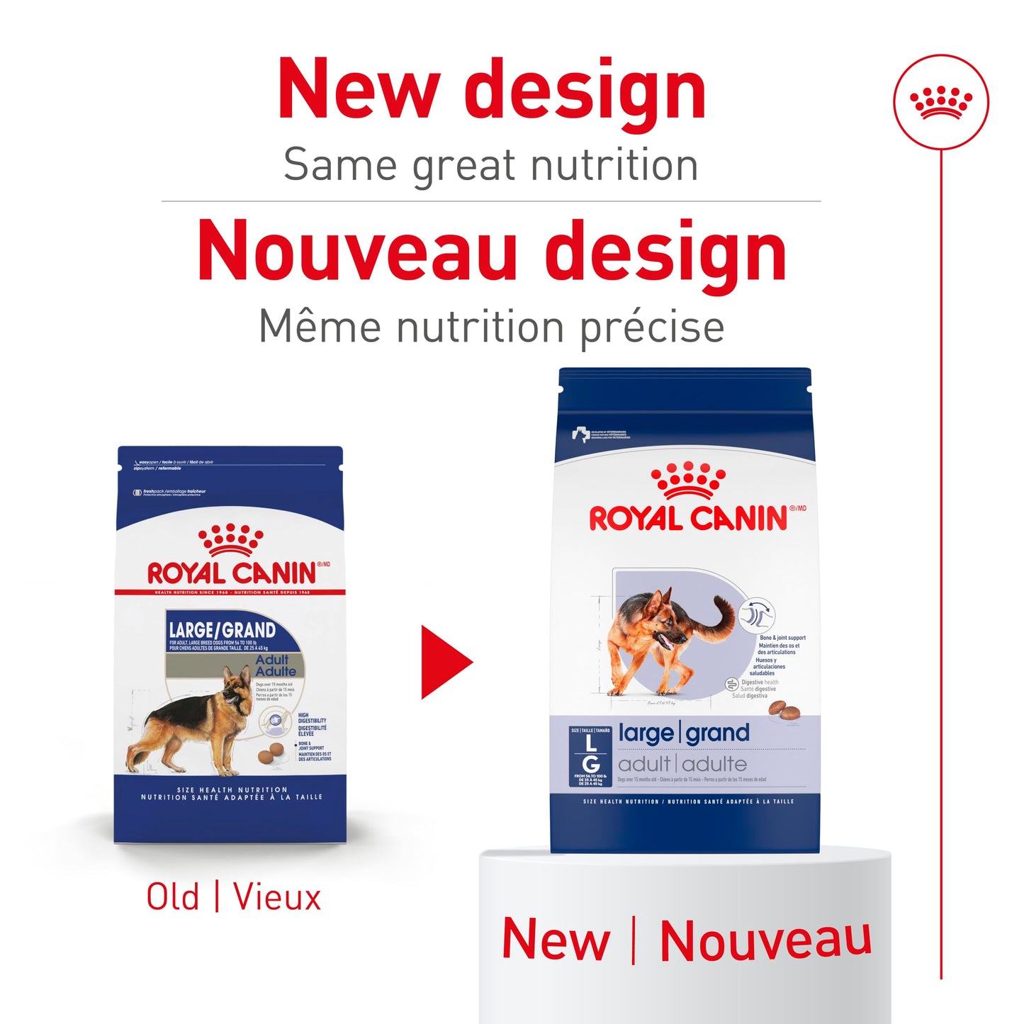 Royal Canin Large Breed Adult Dry Dog Food, 30 lb Bag 🍁 All In One Marketplace Canada