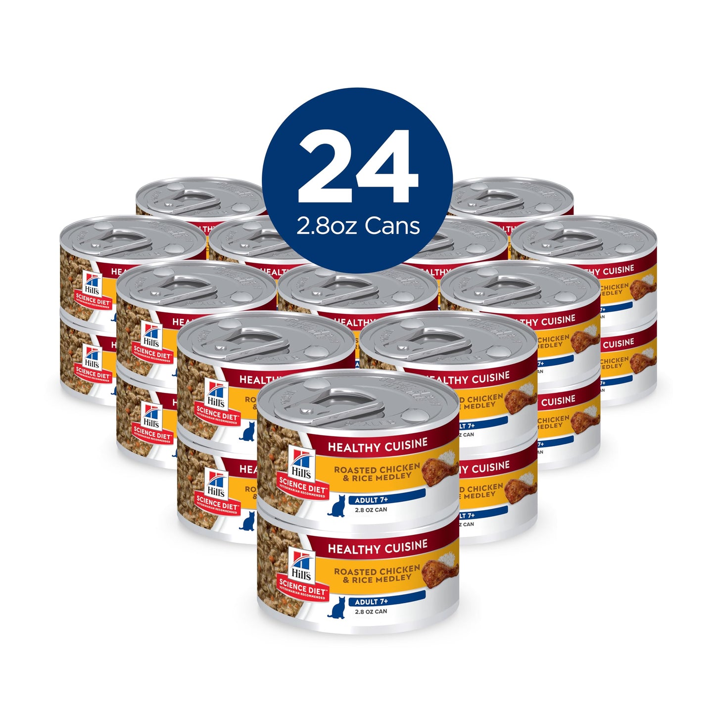 Hill's Science Diet Senior 7+ Healthy Cuisine Canned Cat Food, Roasted Chicken & Rice Medley, 2.8 oz, 24 Pack Wet cat Food 🍁 All In One Marketplace Canada