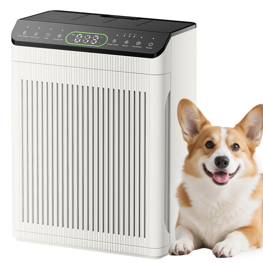 Air Purifiers for Home Large Room up to 2200sq.ft with Washable Filters, EVALIT Air Purifiers for Bedroom with Fragrance, PM 2.5 Display Air Quality Sensor for Smoke Dust Odors, Ivory, 1Pack 🍁 All In One Marketplace Canada