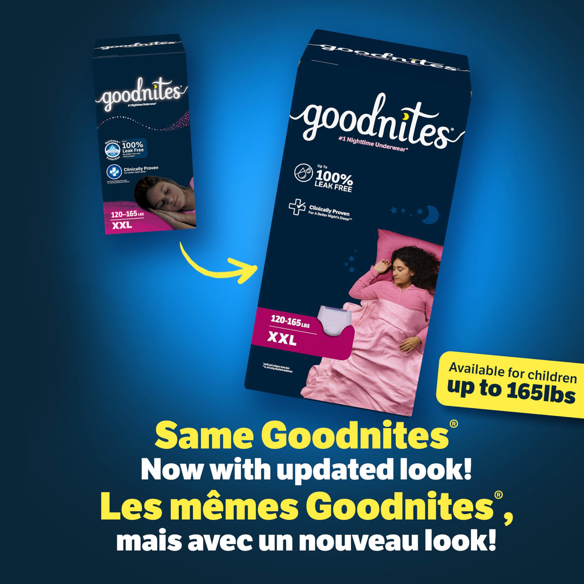 GoodNites Girls' Nighttime Bedwetting Underwear, XXL (120-165 lbs), 24 Ct 🍁 All In One Marketplace Canada