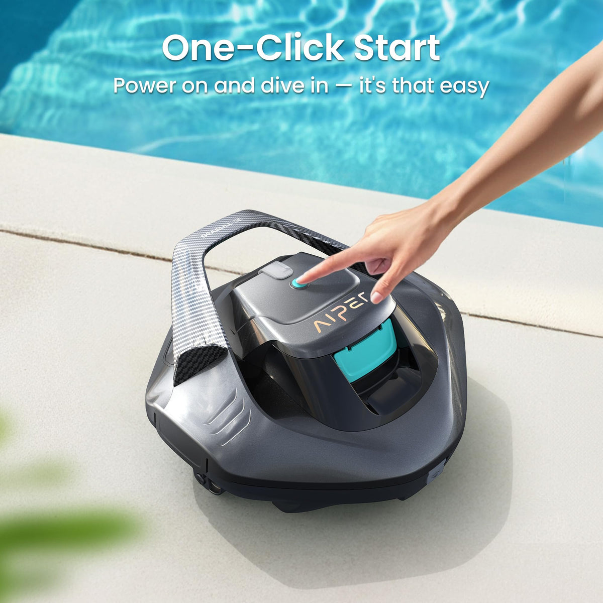 AIPER Seagull SE Cordless Robotic Pool Cleaner, Pool Vacuum Lasts 90 Mins, LED Indicator, Self-Parking, for Flat Above-Ground Pools up to 33 Feet - Gray 🍁 All In One Marketplace Canada