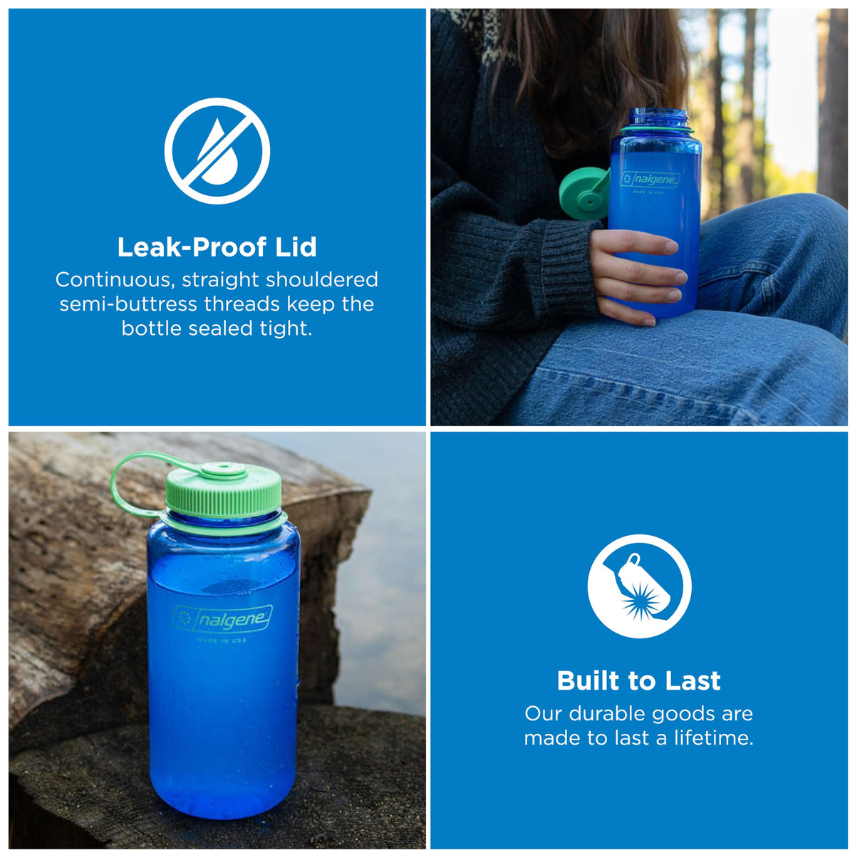 Nalgene 32 oz Wide Mouth Water Bottle, Cornflower Blue 🍁 All In One Marketplace Canada
