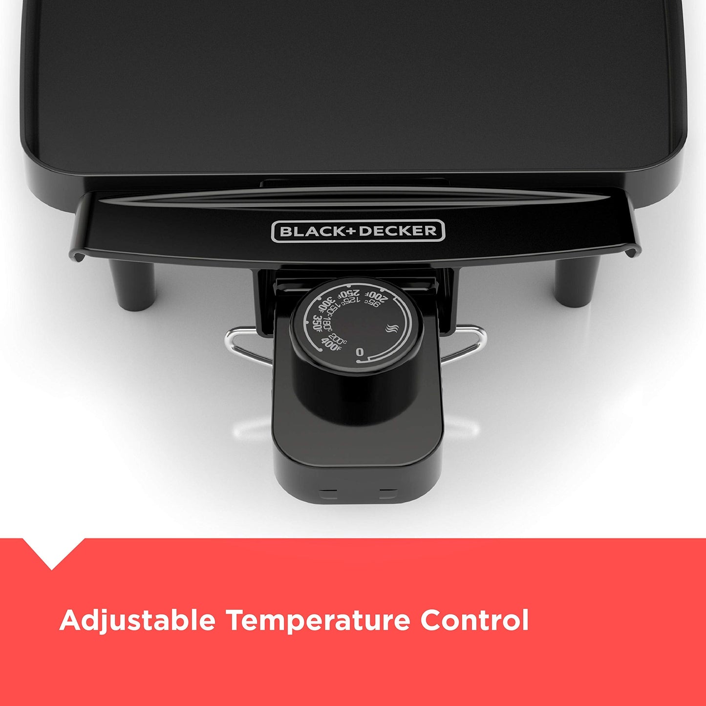 BLACK+DECKER Electric Griddle with Removable Temperature Probe, Indoor Grill, Pancake Griddle, Black, GD1810BC 🍁 All In One Marketplace Canada