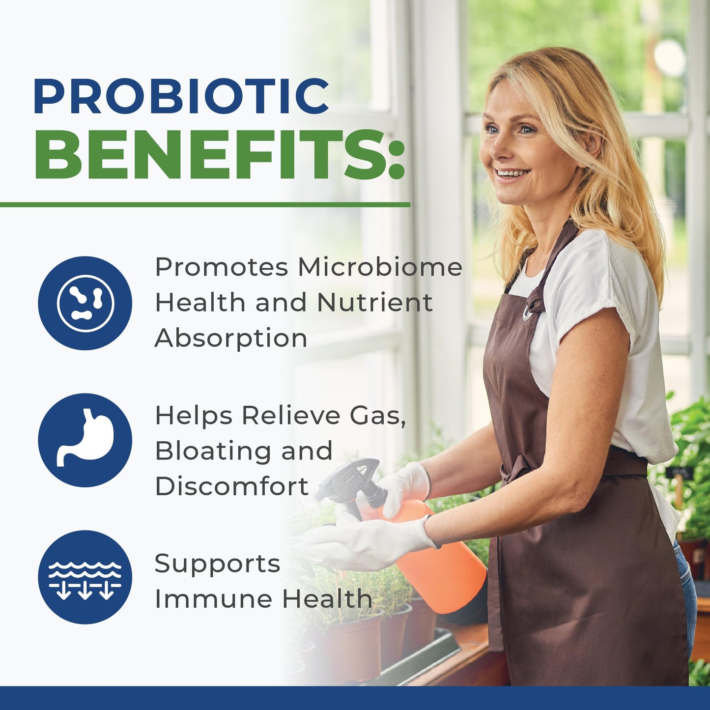 Probiotic 40 Billion CFU - Synbiotics Gut Health - Proudly Canadian Made - Bloating Relief & Digestive Health Support - Guaranteed Potency Probiotics for Men & Women - Shelf Stable, Non-GMO, 60ct 🍁 All In One Marketplace Canada