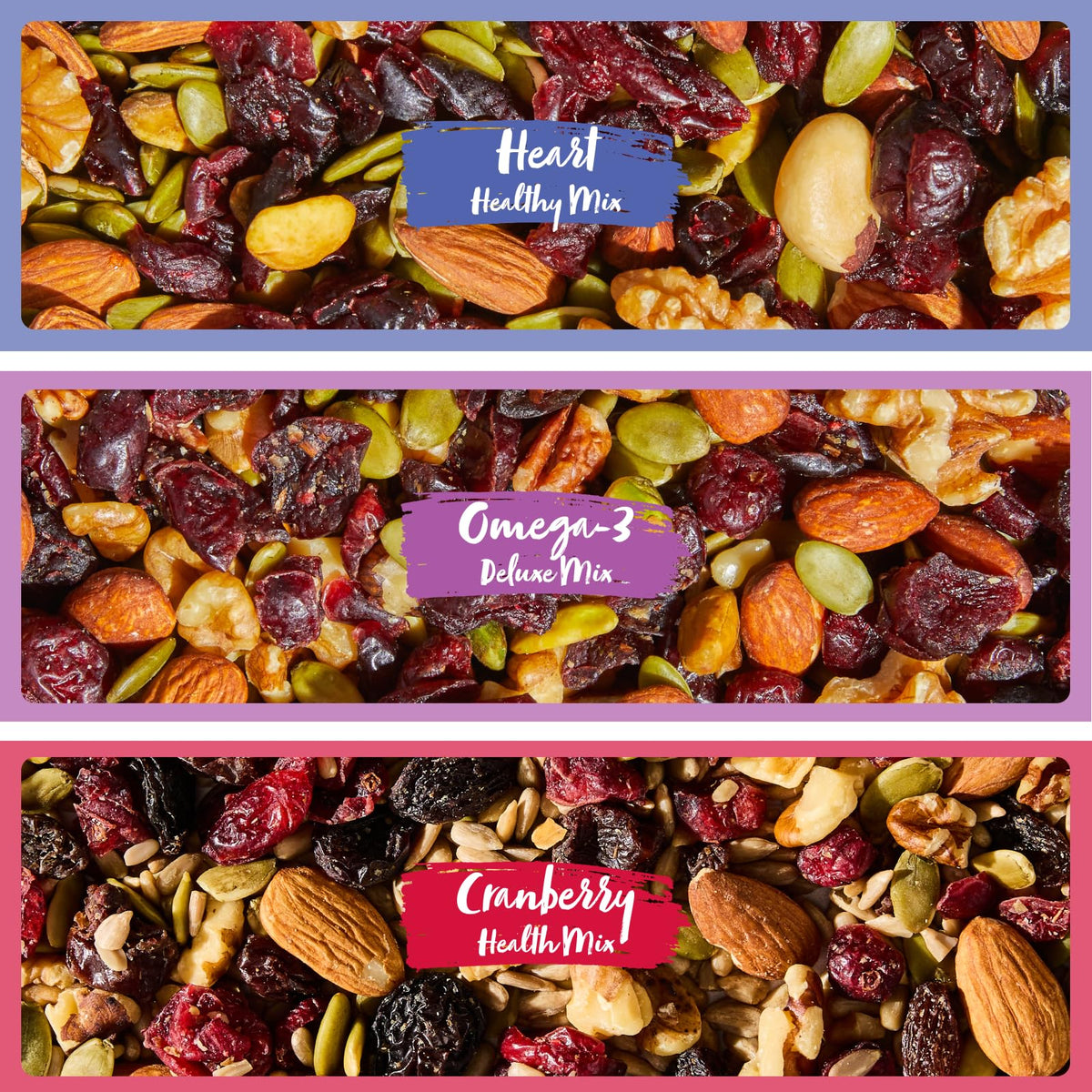 Nature's Garden Healthy Trail Mix Snack Packs – Mixed Nuts, Heart Healthy Nuts, Omega-3 Rich, Cranberries, Pumpkin Seeds, Perfect For The Entire Family – 816g Bag (24 Individual Servings) 🍁 All In One Marketplace Canada