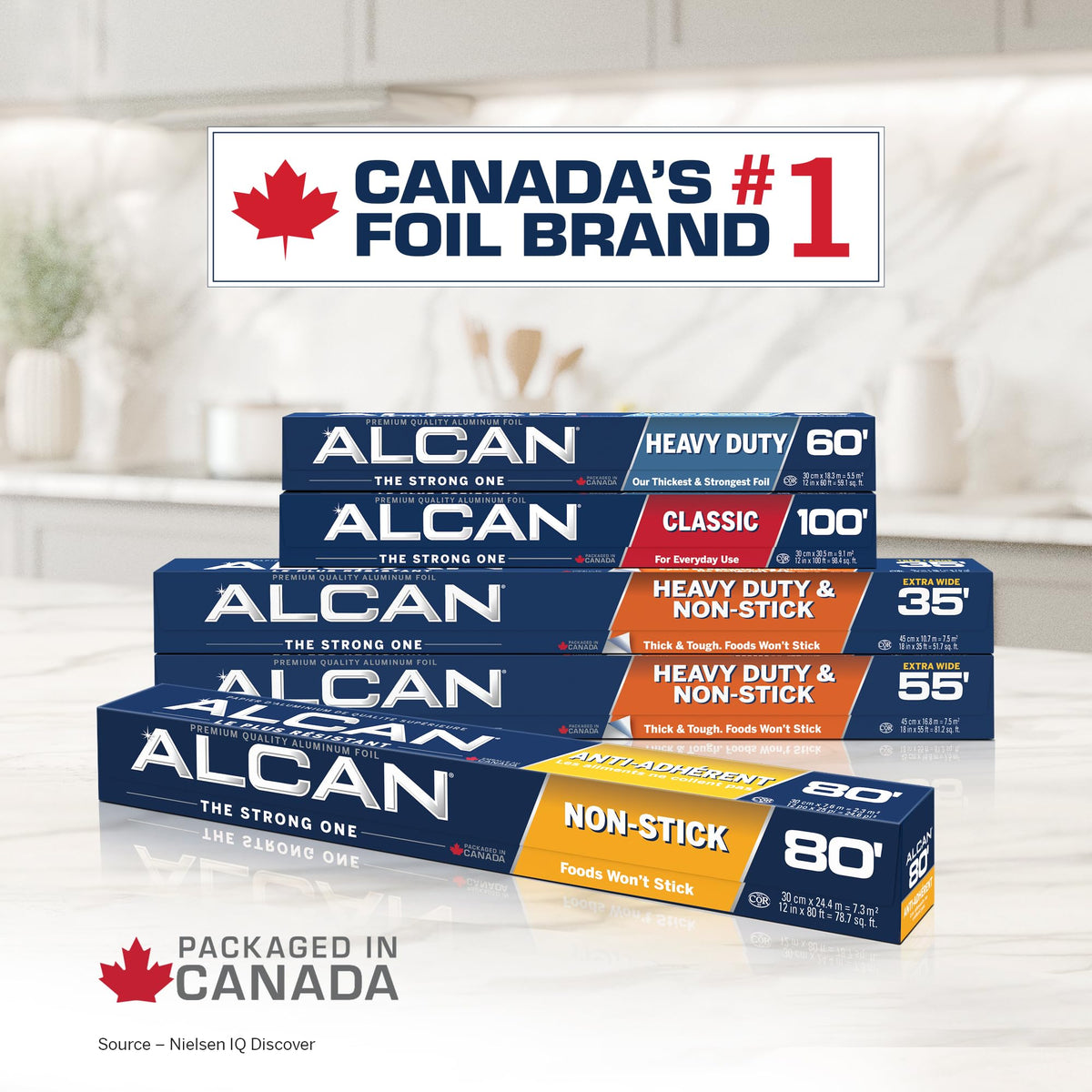 ALCAN Aluminum Foil Classic, 12 Inches x 100 Feet 3-count (Pack of 3) 🍁 All In One Marketplace Canada