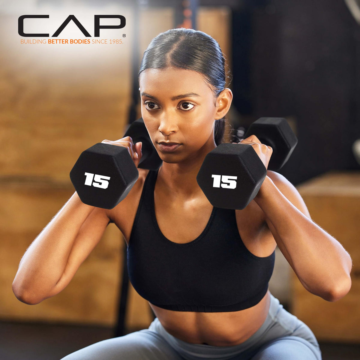 CAP Barbell Neoprene Dumbbell Weights, 10 lb Pair, Black 🍁 All In One Marketplace Canada