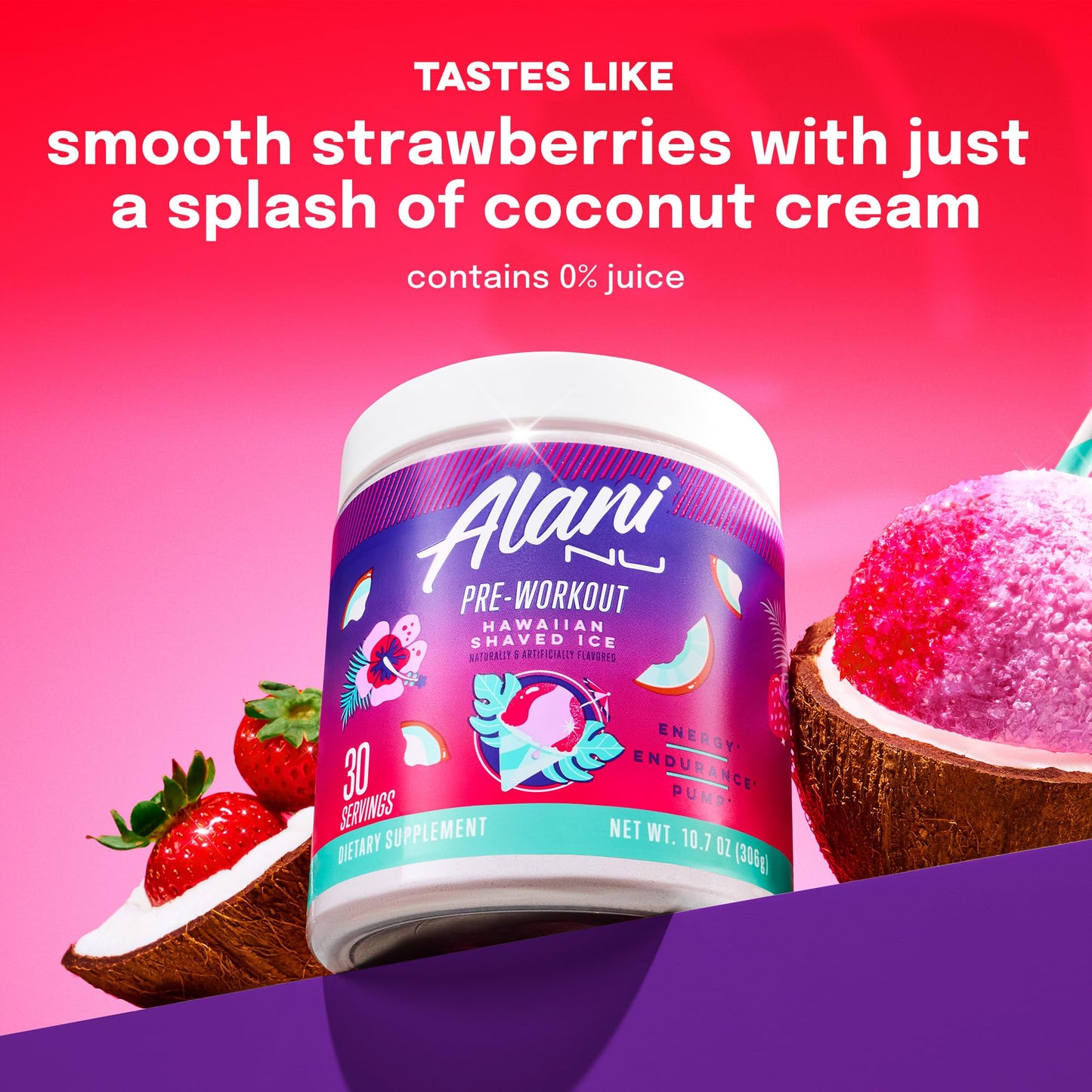 Alani Nu Pre-Workout Supplement Powder for Energy, Endurance, and Pump, Hawaiian Shaved Ice, 30 Servings (Packaging May Vary) 🍁 All In One Marketplace Canada