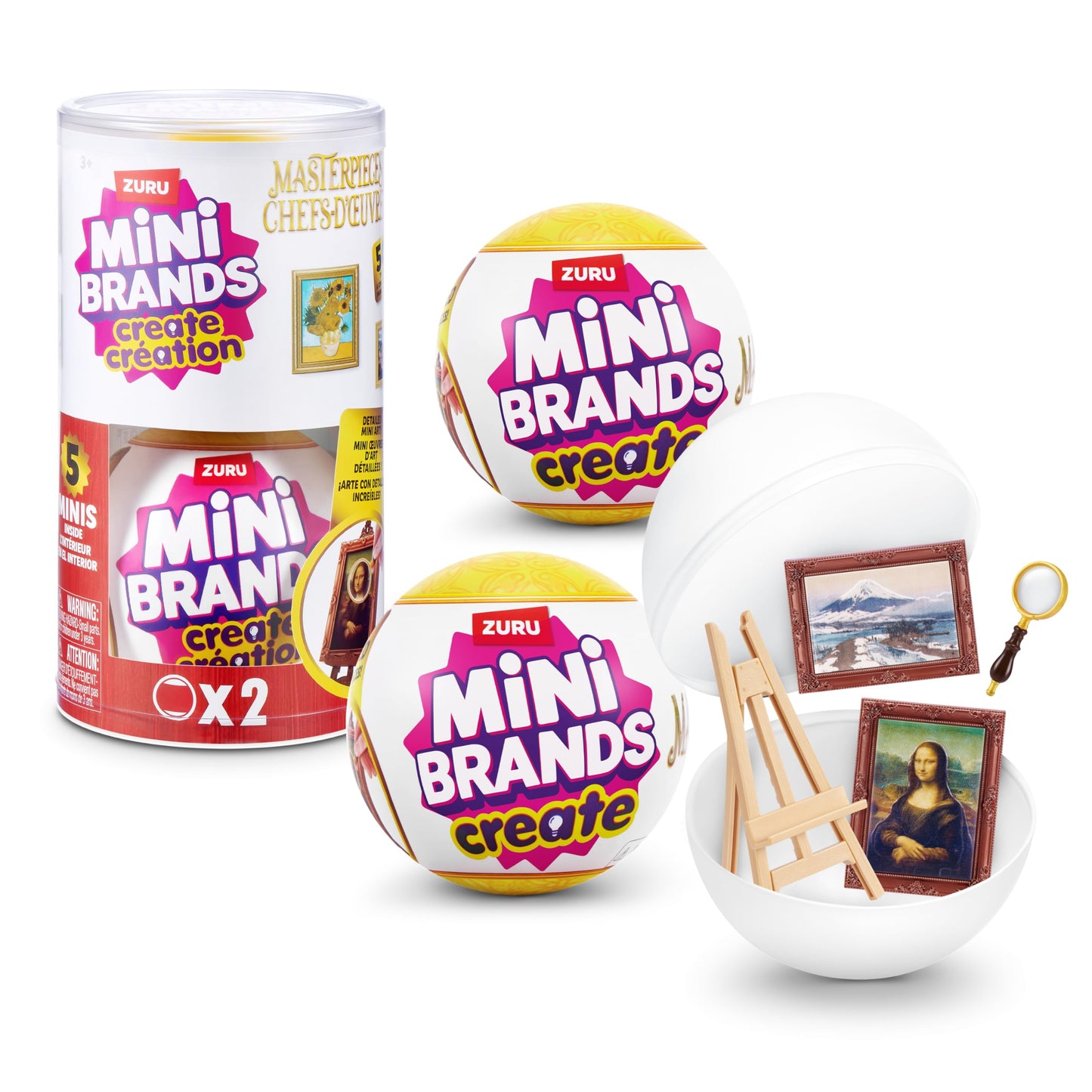 Mini Brands Create Mini Masterpieces Series 1, Capsule 2 Pack by ZURU, Real Miniature Masterpiece Creations Collectible Toy, Capsules of Mystery Famous Mini Artworks 🍁 All In One Marketplace Canada
