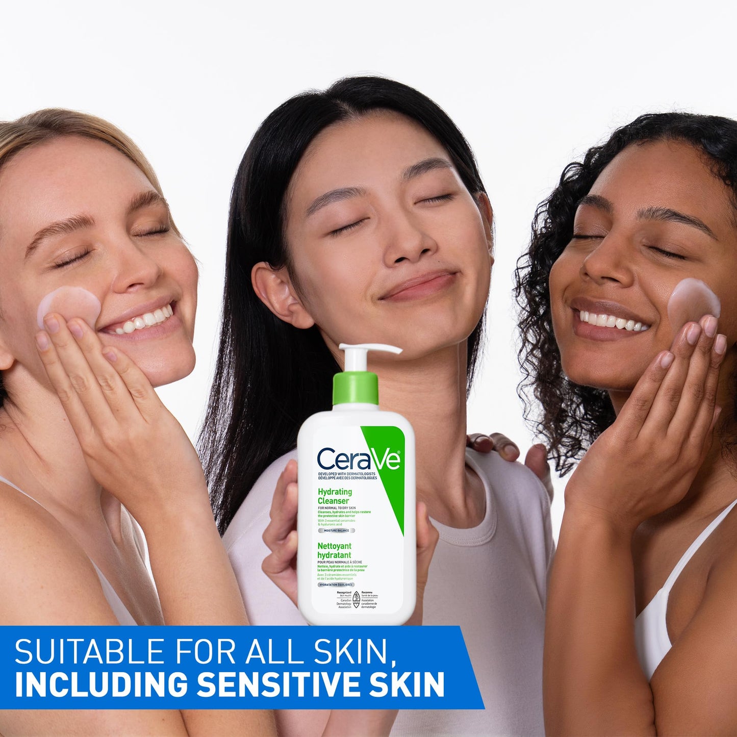 CeraVe Hydrating Face Wash, Daily, Gentle Moisturizing Non-Foaming Facial Cleanser for Men & Women with Hyaluronic Acid, Ceramides, Glycerin. Suitable for Dry & Sensitive Skin, Fragrance-Free, 473ML 🍁 All In One Marketplace Canada