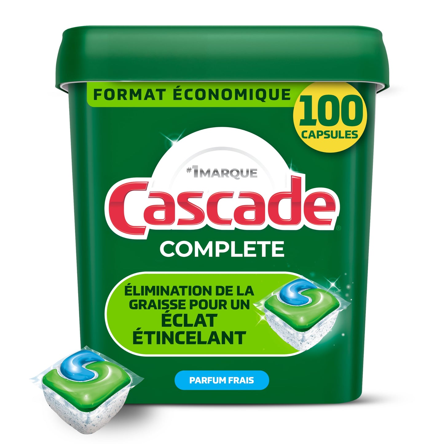 Cascade Complete Dishwasher Detergent Pods, Dish Detergent Soap, Fresh Scent, 100 Count 🍁 All In One Marketplace Canada