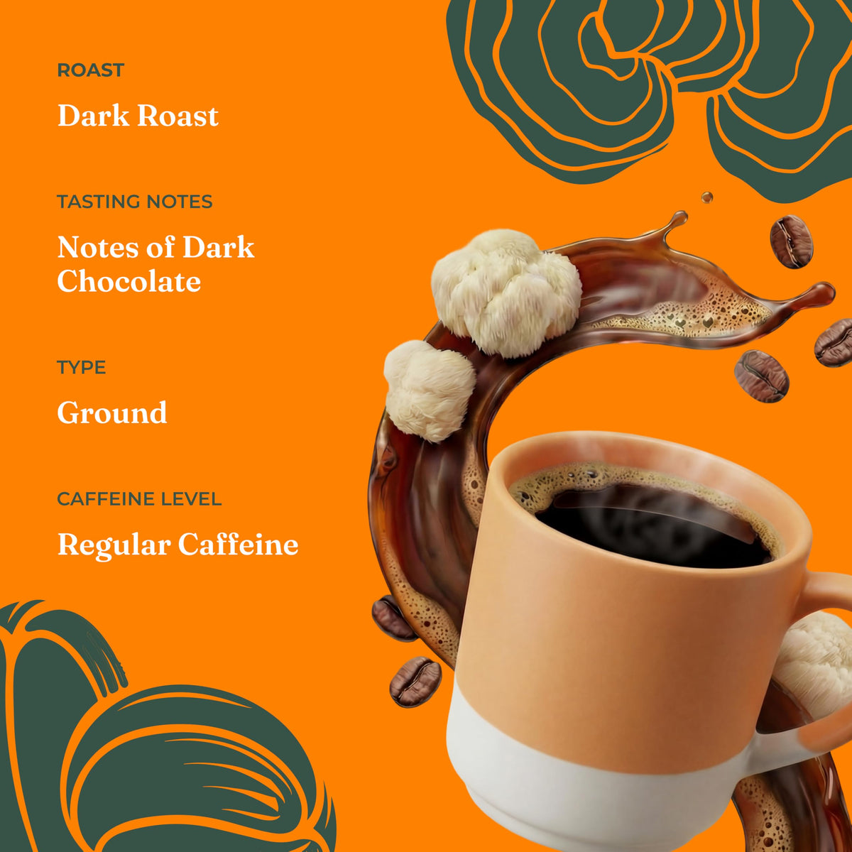 Four Sigmatic Think Mushroom Coffee | Organic Ground Coffee with Lion's Mane Mushroom and Chaga Mushroom | 12oz Bag 🍁 All In One Marketplace Canada