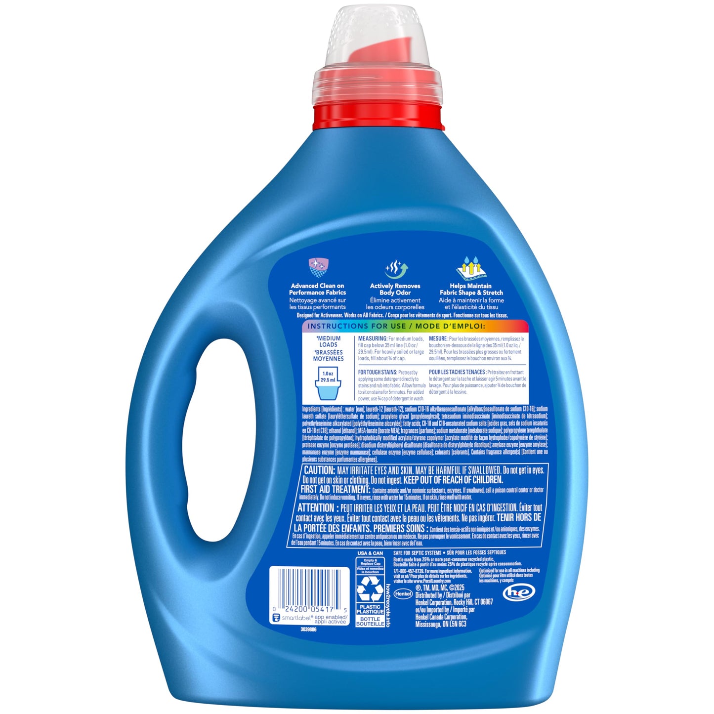Persil 2x Laundry Detergent, Activewear, 2.43L/82 Loads (1 bottle) 🍁 All In One Marketplace Canada