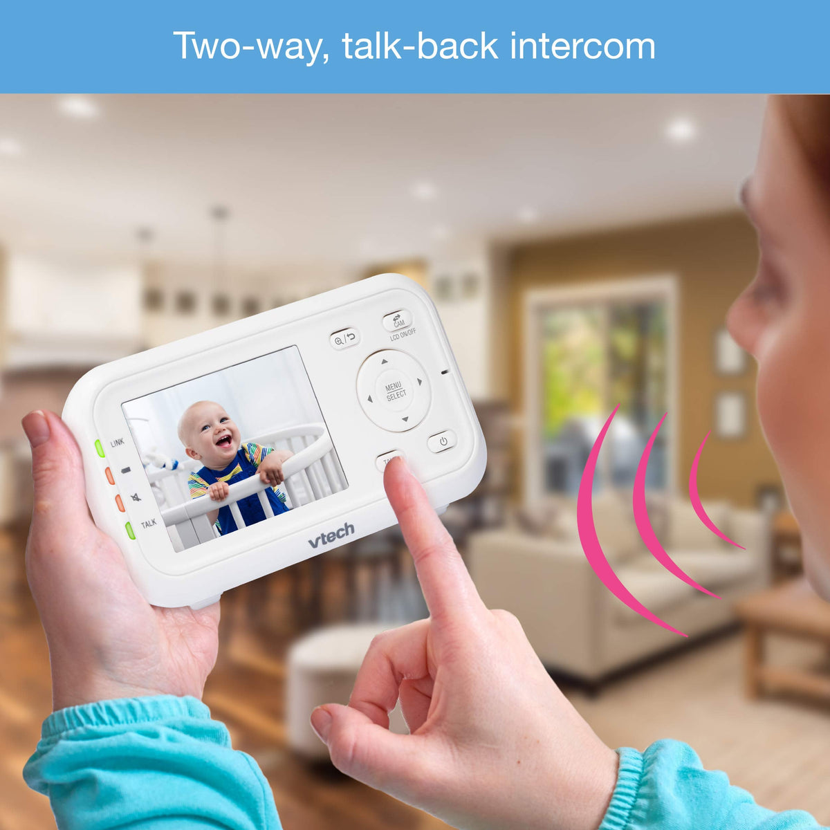 VTech VM3252-2 Digital Video Baby Monitor with 2.8" LCD 2 Cameras and Automatic Night Vision, 1 Count, White 🍁 All In One Marketplace Canada