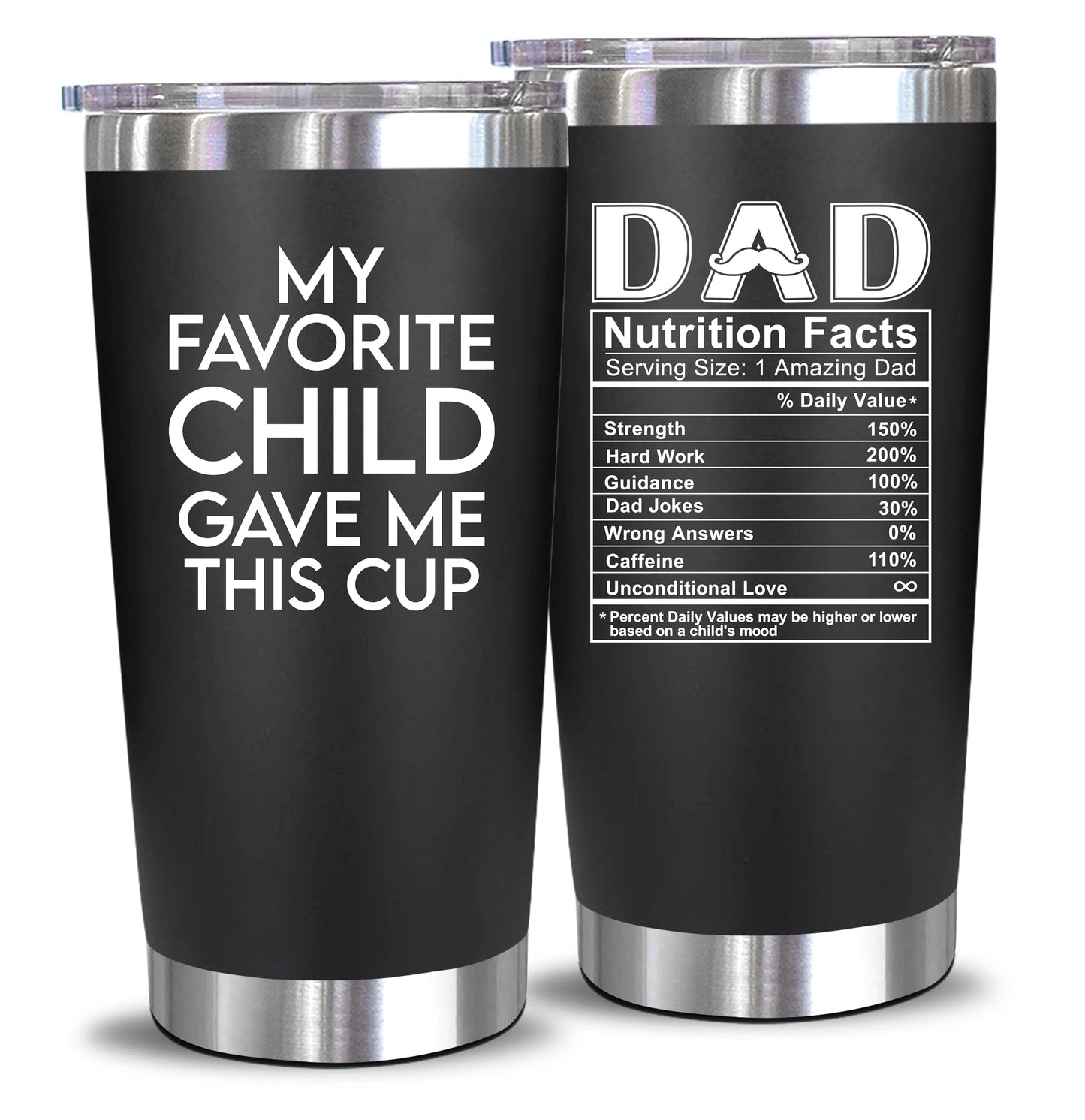 NewEleven Fathers Day Gift for Dad - Birthday Gift for Dad from Kids - Gifts for Husband - Birthday Present Ideas for Father from Daughter, Son - 20 Oz Tumbler 🍁 All In One Marketplace Canada