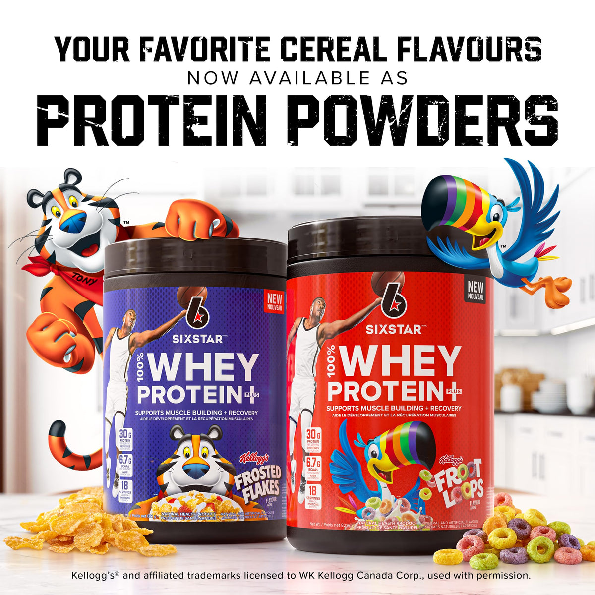 Six Star Whey Protein Powder Plus - Kellogg’s Frosted Flakes, 18 Servings 🍁 All In One Marketplace Canada