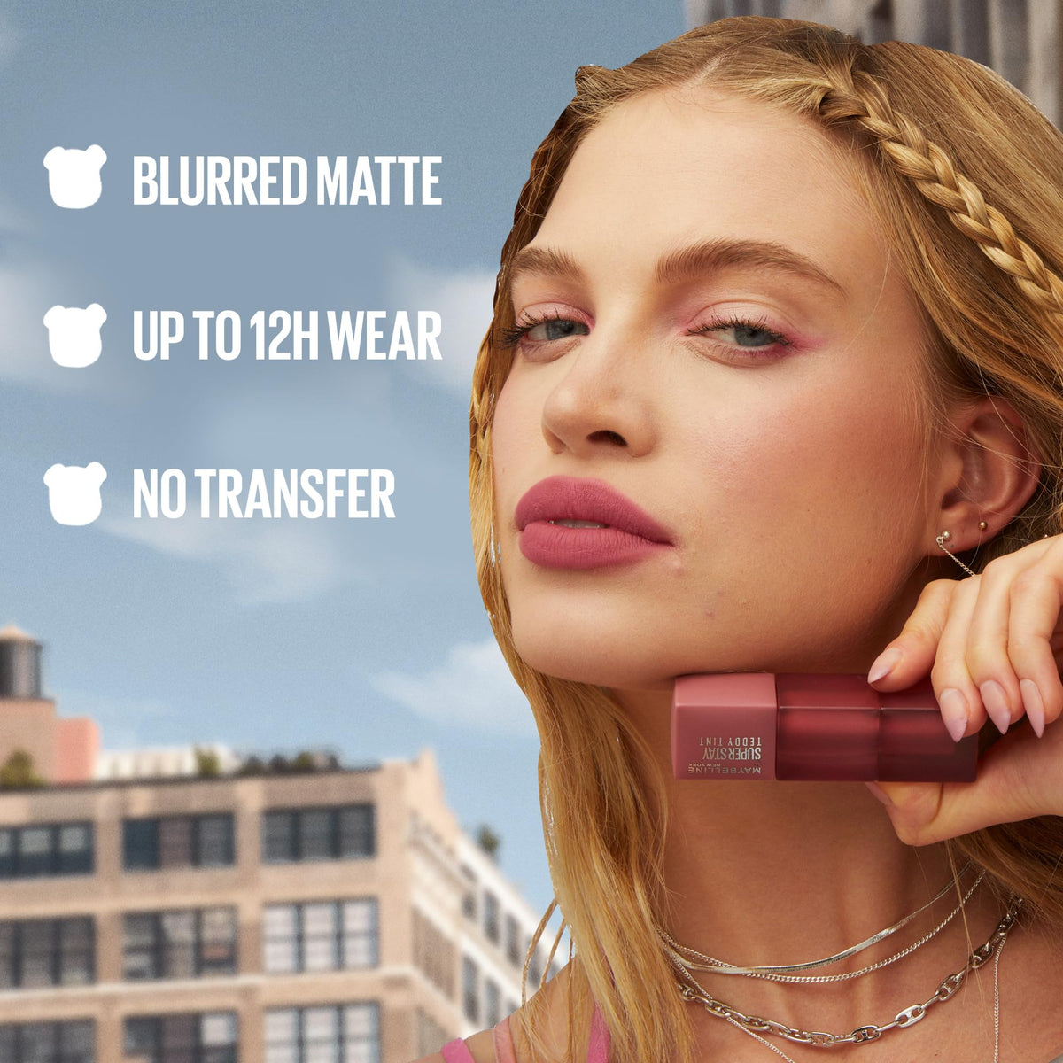 Maybelline Teddy Tint, Lip Stain, Soft Lip Tint, Light Feel, 12Hr Wear, Sheer or Blurred Finish, Skinny Dip 🍁 All In One Marketplace Canada