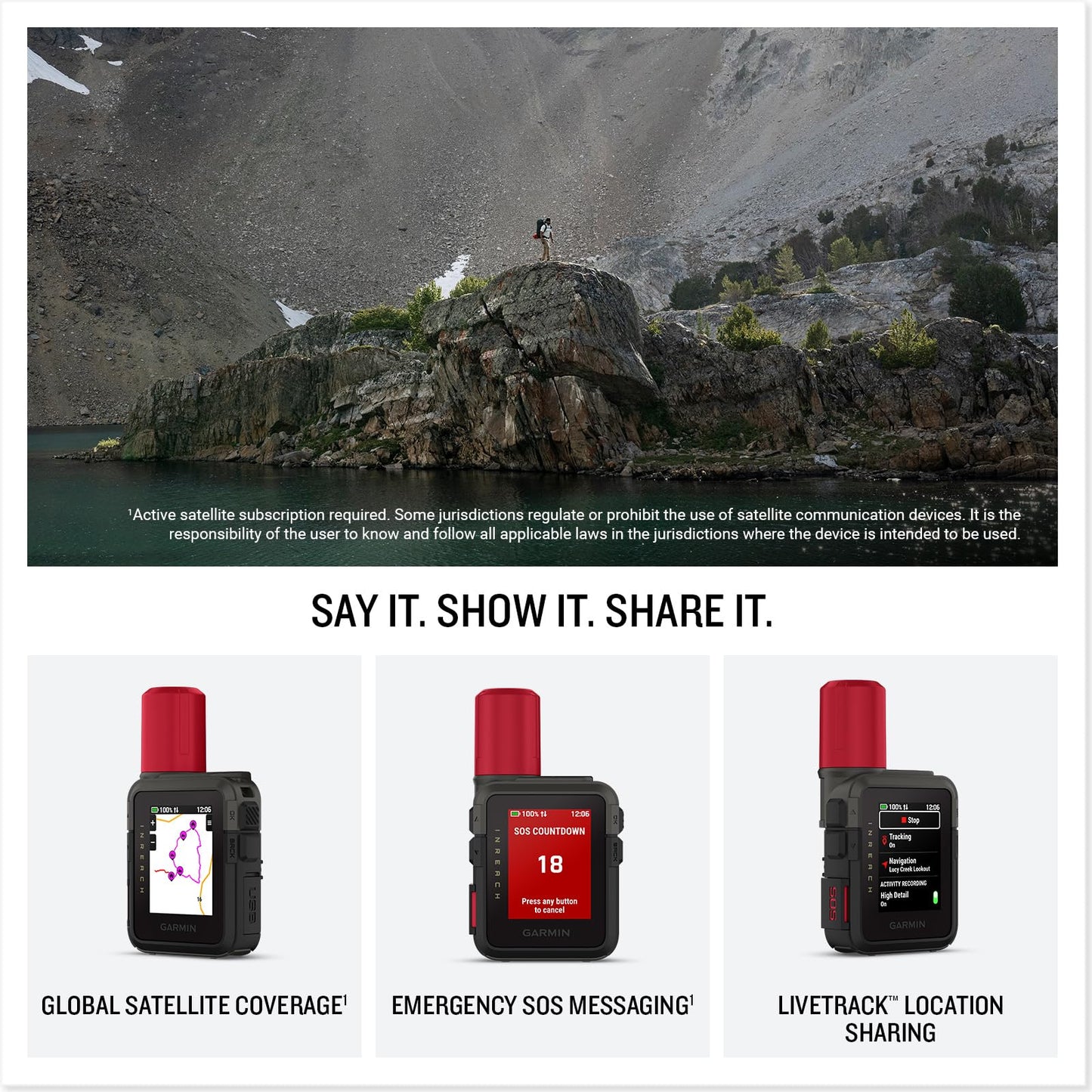 Garmin inReach® Mini 3 Plus, Rugged Global Satellite Communicator with Touchscreen Texting, Photo & Voice Messaging, Emergency SOS Messages & Battery Up to 350 Hours with 10-min inReach® Tracking 🍁 All In One Marketplace Canada