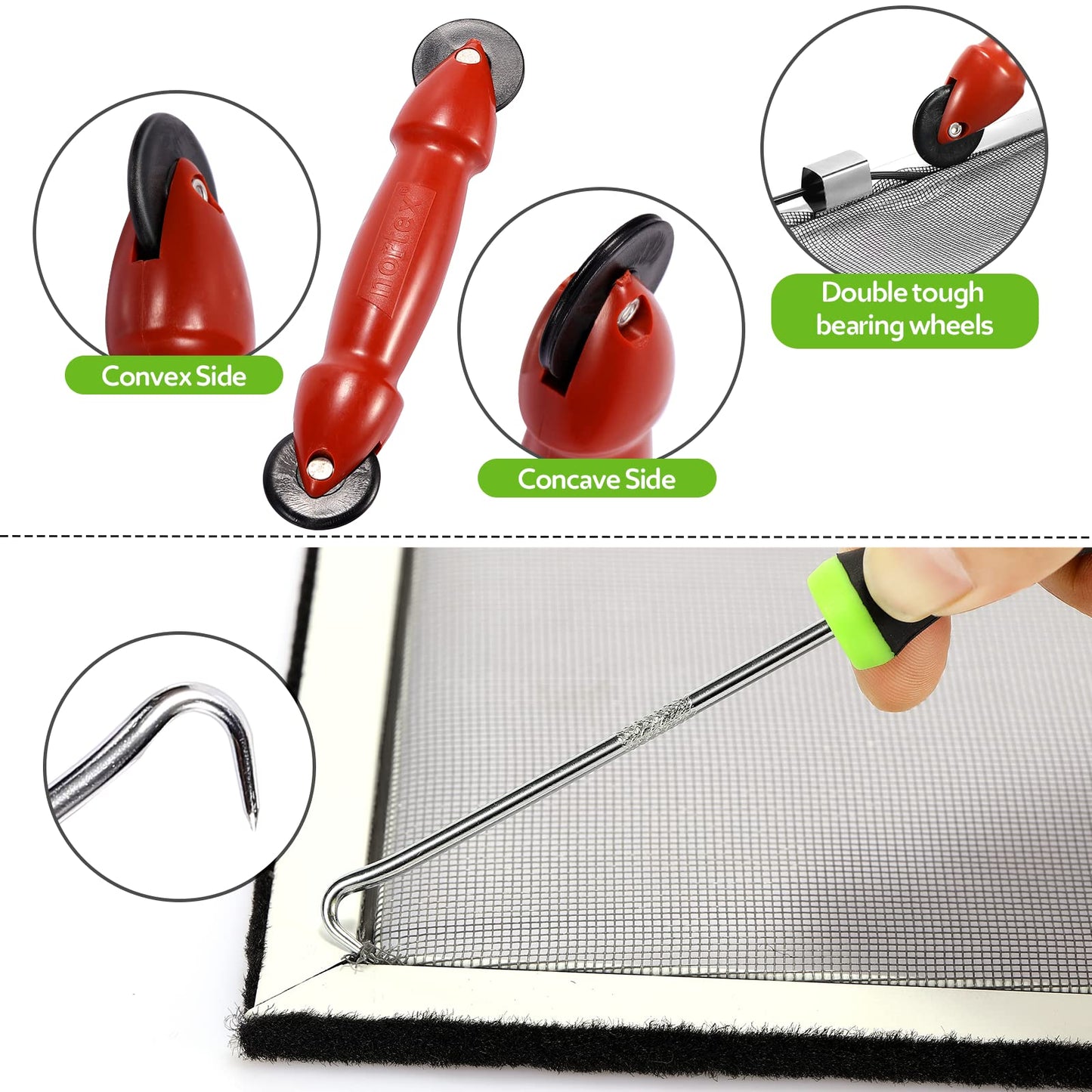 Window Screens Replacement Repair Kit, 39" x 78" Screen Door Mesh Replacement Kit, Durable Fiberglass Mesh Screen with Tools for Windows Doors Patio and Porch Screens, Black 🍁 All In One Marketplace Canada