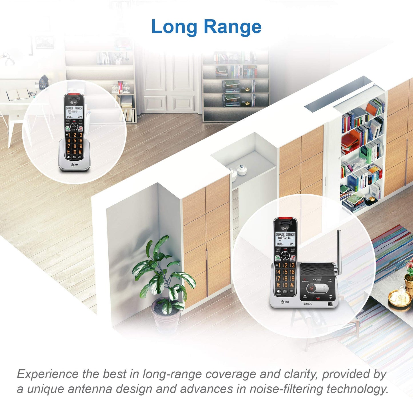 AT&T BL102-4S 4-Handset Cordless Phone with Answering System, 2" Display, Backlit Buttons & Visual Ringer, Black/Silver 🍁 All In One Marketplace Canada