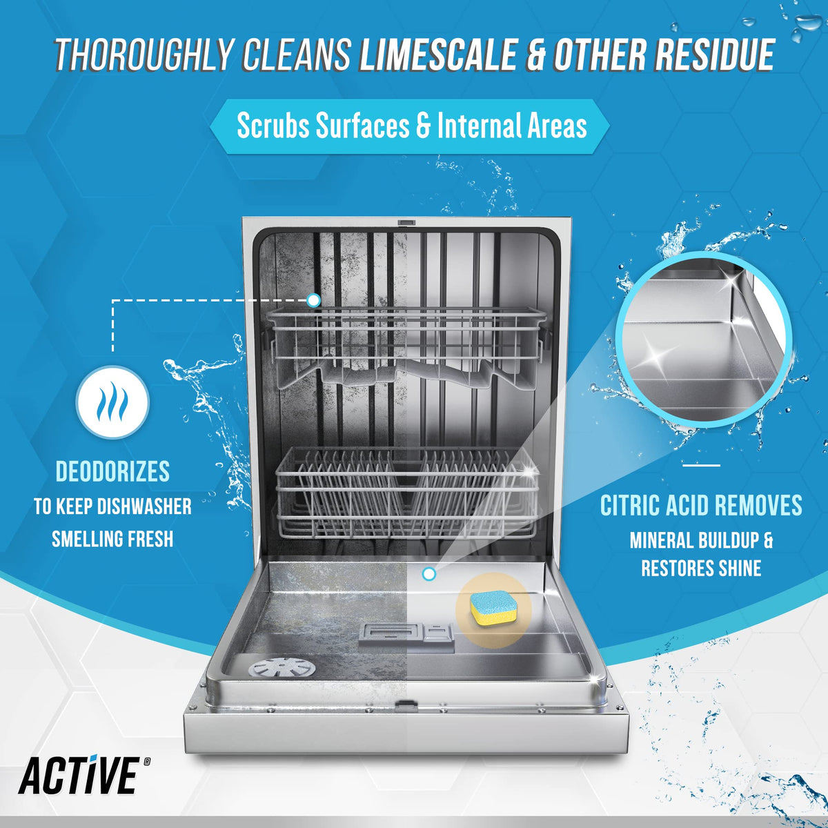 Dishwasher Cleaner And Deodorizer Tablets - 24 Pack Deep Cleaning Descaler Pods Formulated To Clean Dish Washer Machine, Natural Limescale Remover, Hard Water, Calcium, Odor - 12 Month Supply 🍁 All In One Marketplace Canada
