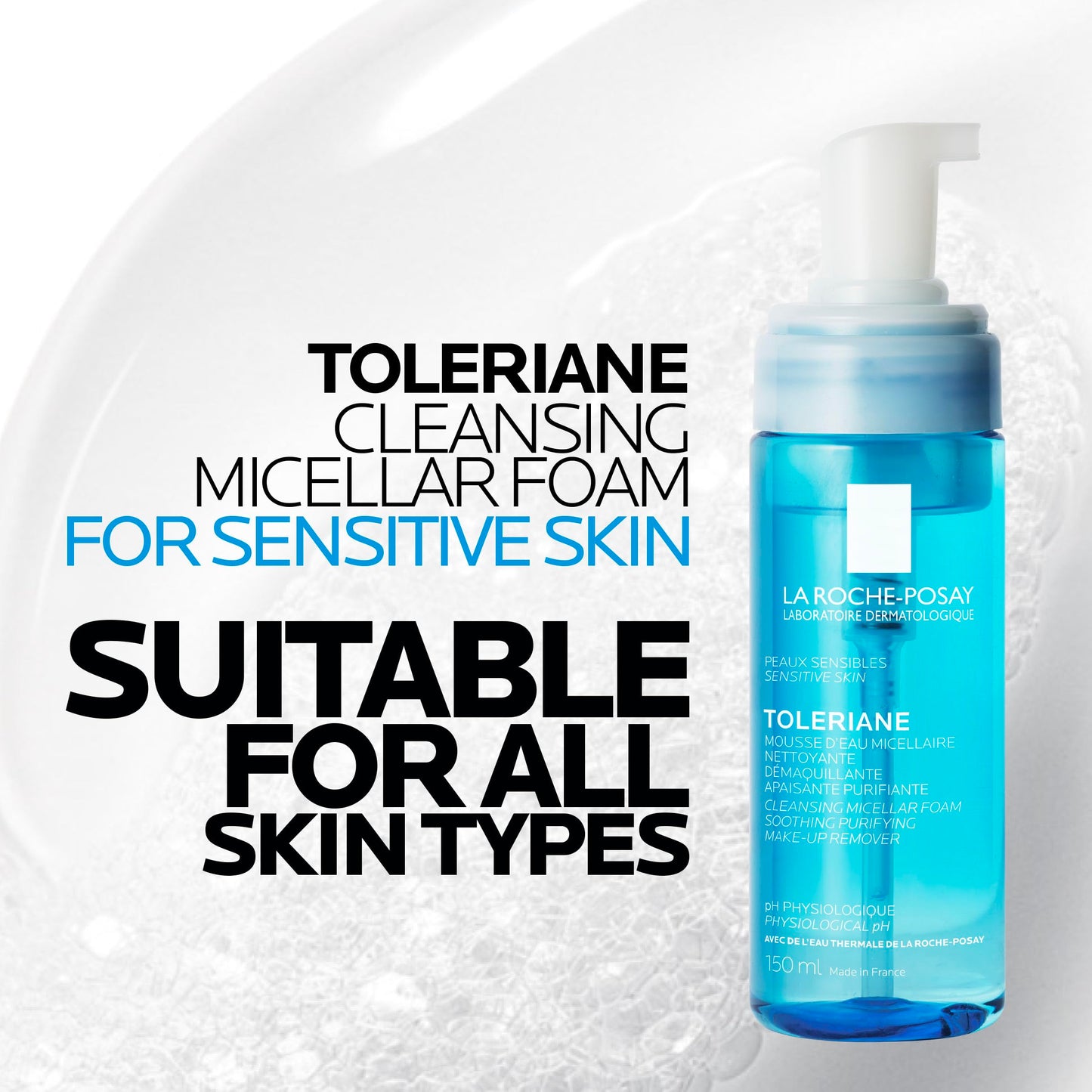 La Roche Posay Gentle Face Wash, Toleriane Micellar Foaming Water, Gently Cleanses and Purifies Skin, Formulated with Glycerin, Alcohol-Free, Recommended by Dermatologists, 150ml 🍁 All In One Marketplace Canada