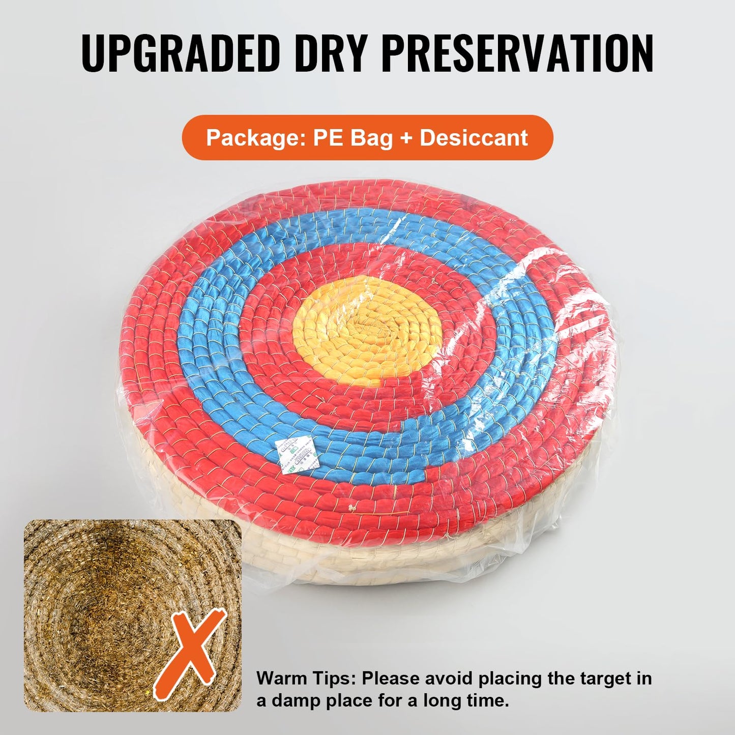 VEVOR Archery Target, 5 Layers 20" Arrow Target, Traditional Solid Straw Round Archery Target Shooting Bow, Hand-Made Arrows Target, Coloured Rope Target for Backyard Outdoor Hunting Shooting Practice 🍁 All In One Marketplace Canada