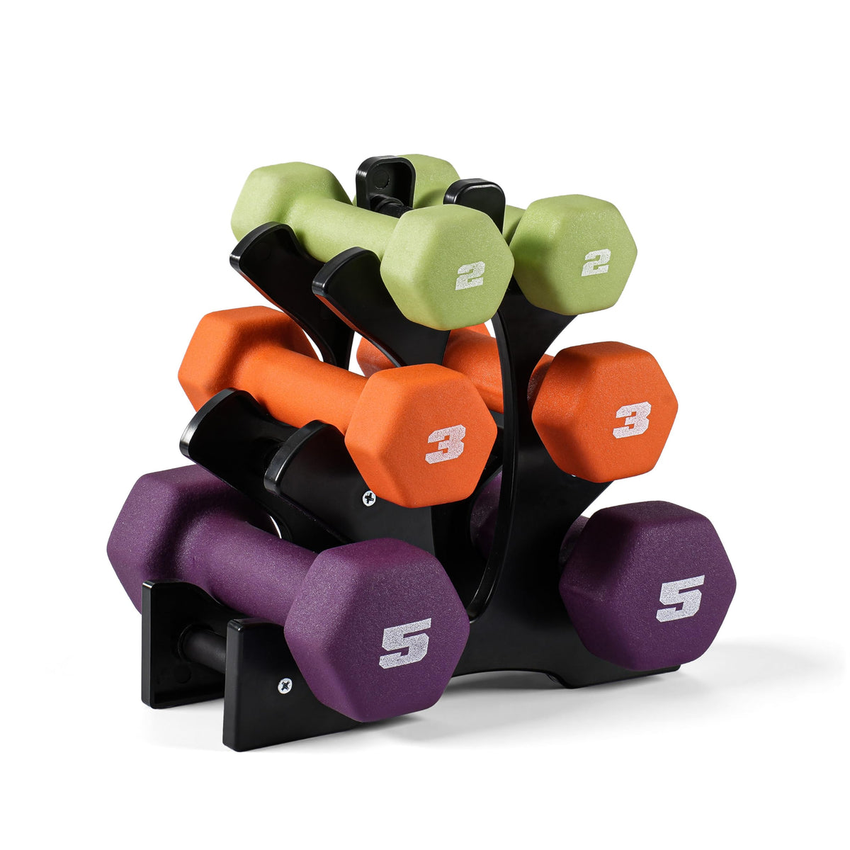 CAP Barbell 20 lb Neoprene Dumbbell Set with Rack |Includes 2, 3, 5 lb Pairs 🍁 All In One Marketplace Canada