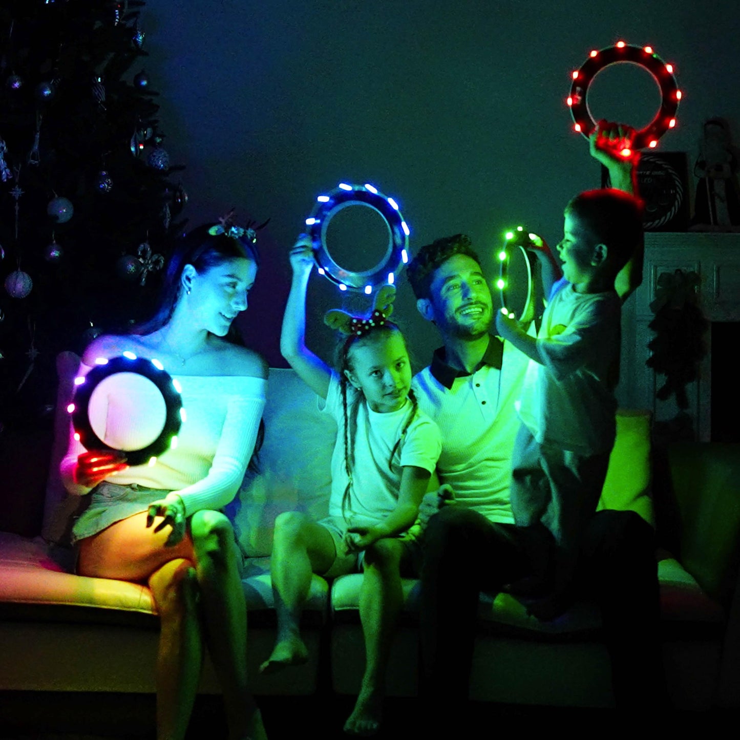 TOSY Flying Ring - 36 RGB Multicolor LEDs, Super Bright, Lost Mode, Auto Light Up, Birthday Gift for Kid/Teen/Boy/Girl, Safe, Waterproof, Pool/Beach/Camping Toy 🍁 All In One Marketplace Canada