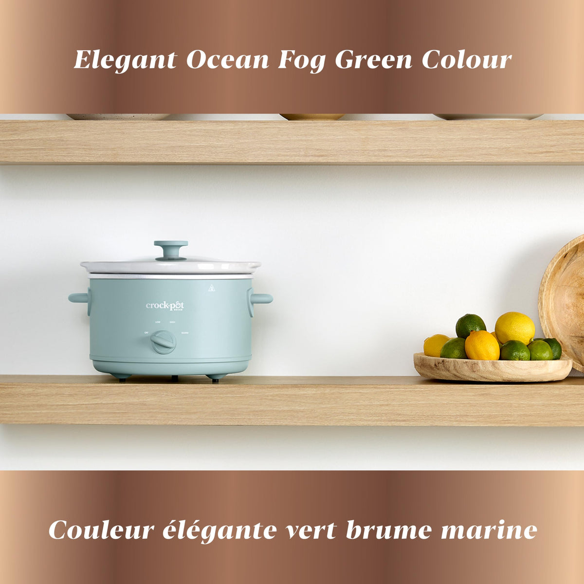 Crock-Pot Design Series 4.5-Quart Manual Slow Cooker, Ocean Fog Green 🍁 All In One Marketplace Canada