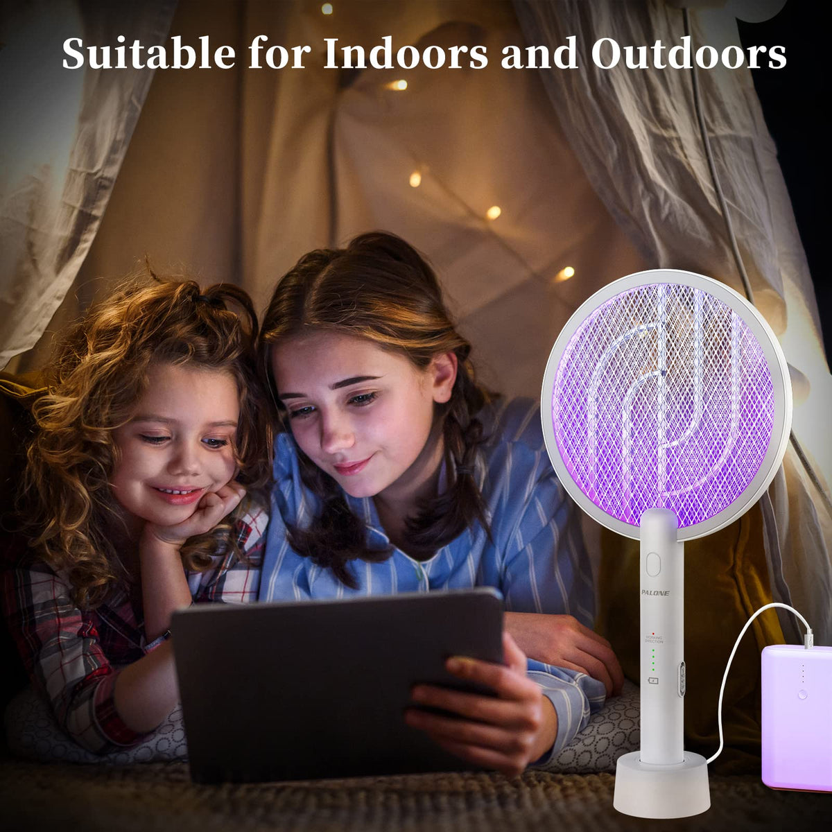 PALONE Bug Zapper Racket, Electric Bug Zapper, 4000V Electric Swatter 3 Layers Lamp, Indoor Zapper Without Waving Hands for Kitchen, Home, Garden and Outdoors 🍁 All In One Marketplace Canada