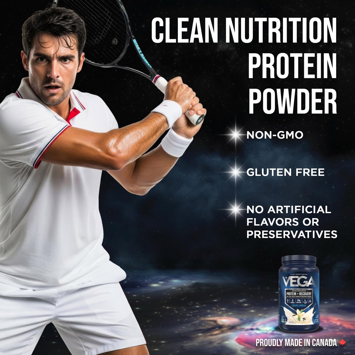 Vega Protein + Recovery, Vanilla – 30g Vegan Protein, Dairy & Gluten Free, Probiotics, NSF Certified, 830 g (20 Servings) 🍁 All In One Marketplace Canada