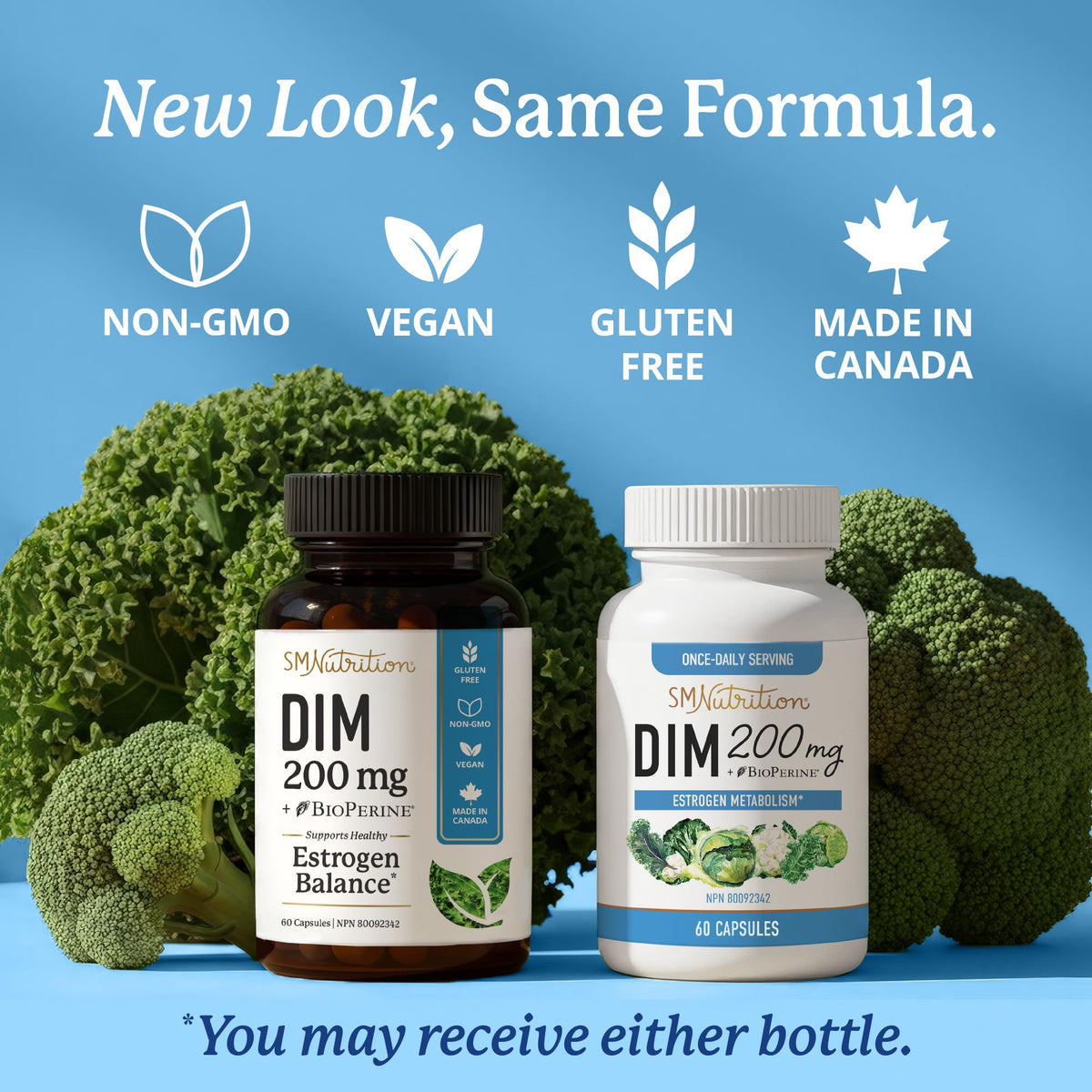 DIM Supplement 200 mg | Estrogen Balance for Women & Men | Hormonal Acne, Hormone Balance, PMS, Bloating, Antioxidant & Menopause Supplements for Women | Canadian Made, Vegan Diindolylmethane | 60 Ct 🍁 All In One Marketplace Canada