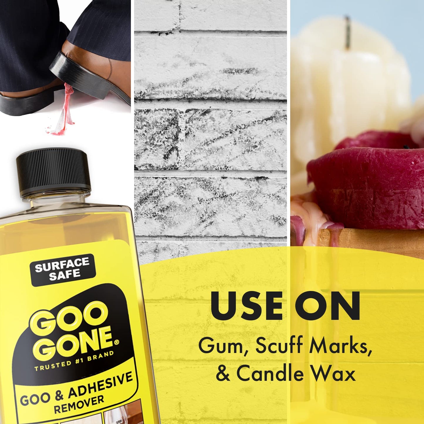 Goo Gone Adhesive Remover - 2 Pack - 8 Ounce - Surface Safe Adhesive Remover Safely Removes Stickers Labels Decals Residue Tape Chewing Gum Grease Tar Crayon Glue 🍁 All In One Marketplace Canada