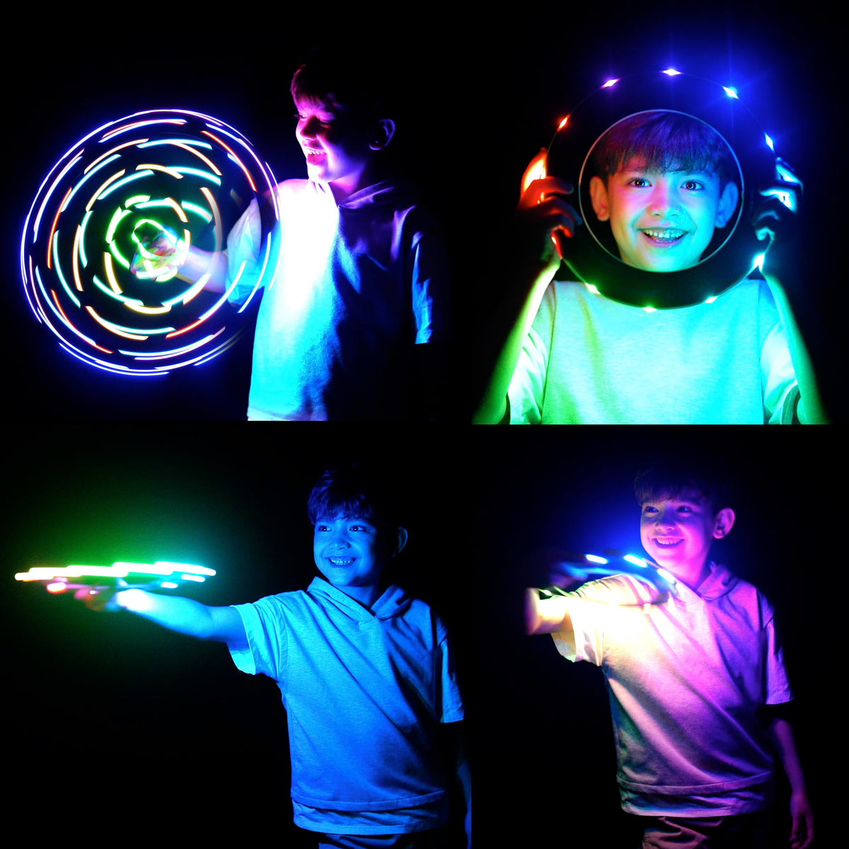 TOSY Flying Ring - 36 RGB Multicolor LEDs, Super Bright, Lost Mode, Auto Light Up, Birthday Gift for Kid/Teen/Boy/Girl, Safe, Waterproof, Pool/Beach/Camping Toy 🍁 All In One Marketplace Canada