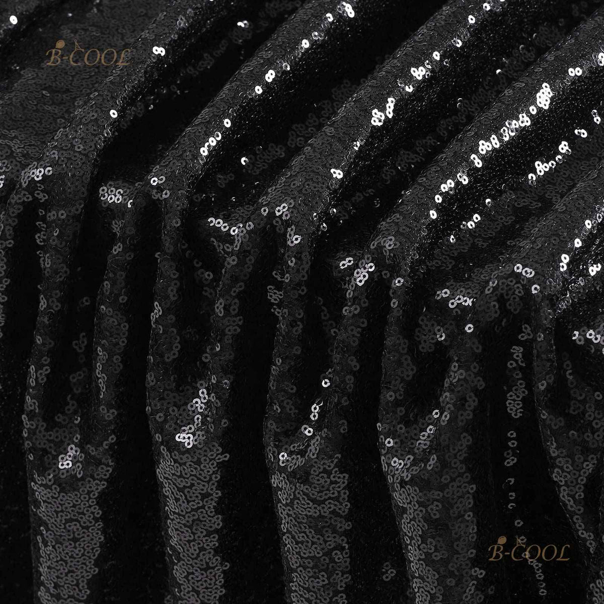 Black Sequin Tablecloth 90x156inch Sparkly Sequin Table Linen Centerpieces