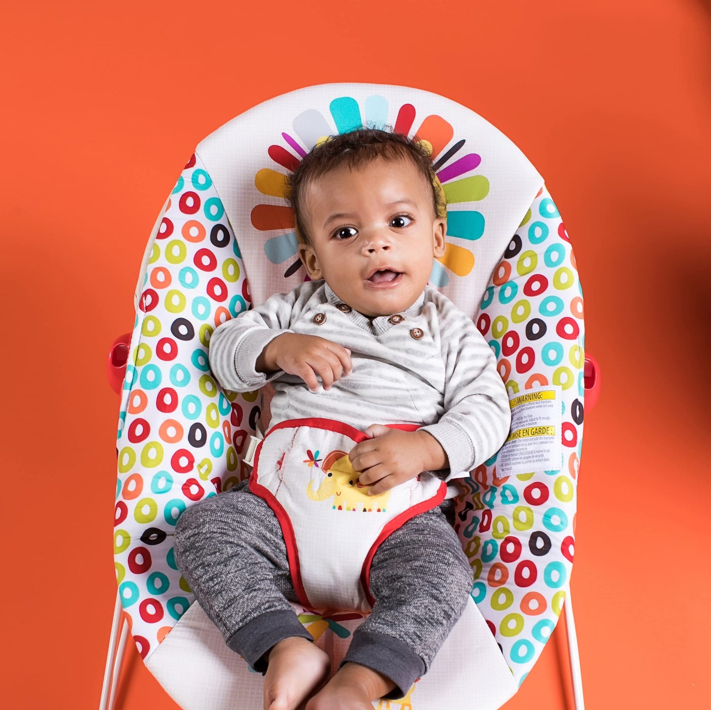 Bright Starts Portable Baby Bouncer Soothing Vibrations Infant Seat with Removable Toy Bar, 0-6 Months 6-20 lbs (Playful Pinwheels) 🍁 All In One Marketplace Canada