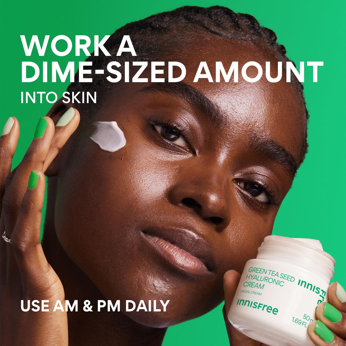 innisfree Jumbo Green Tea Seed Hyaluronic Acid Cream With Barrier Boosting Complex and Ceramide, Korean Hydrating Face Moisturizer for Dry Skin 🍁 All In One Marketplace Canada