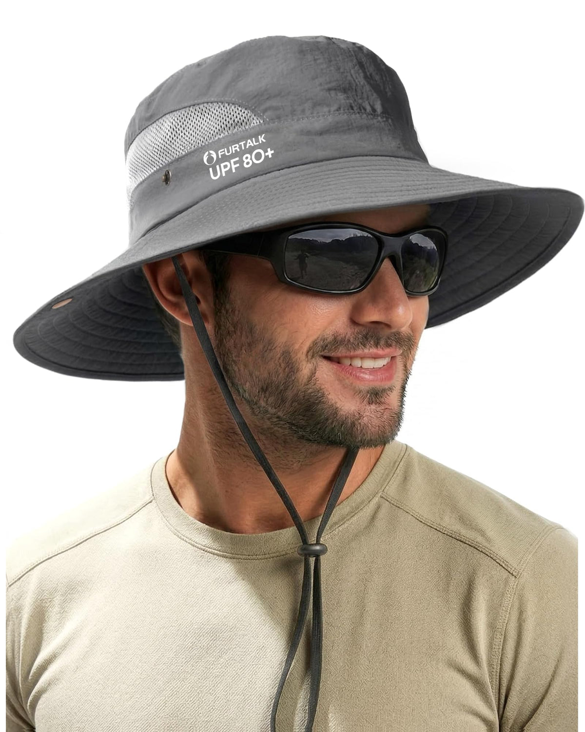 FURTALK Mens Bucket Sun Hat UPF 80+ Wide Brim Hiking Fishing Beach Outdoor Hats Dark Grey 🍁 All In One Marketplace Canada
