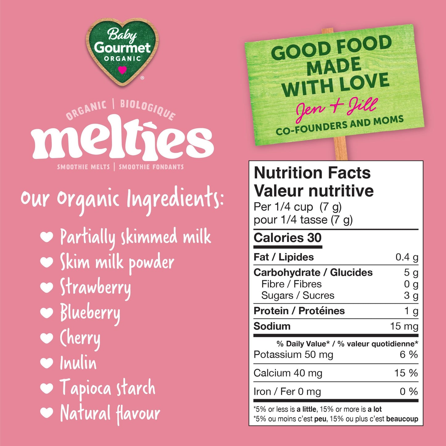 Baby Gourmet Organic Meltable Mushies Banana Berry with Greek Yogurt, 23g (Pack of 8) 🍁 All In One Marketplace Canada