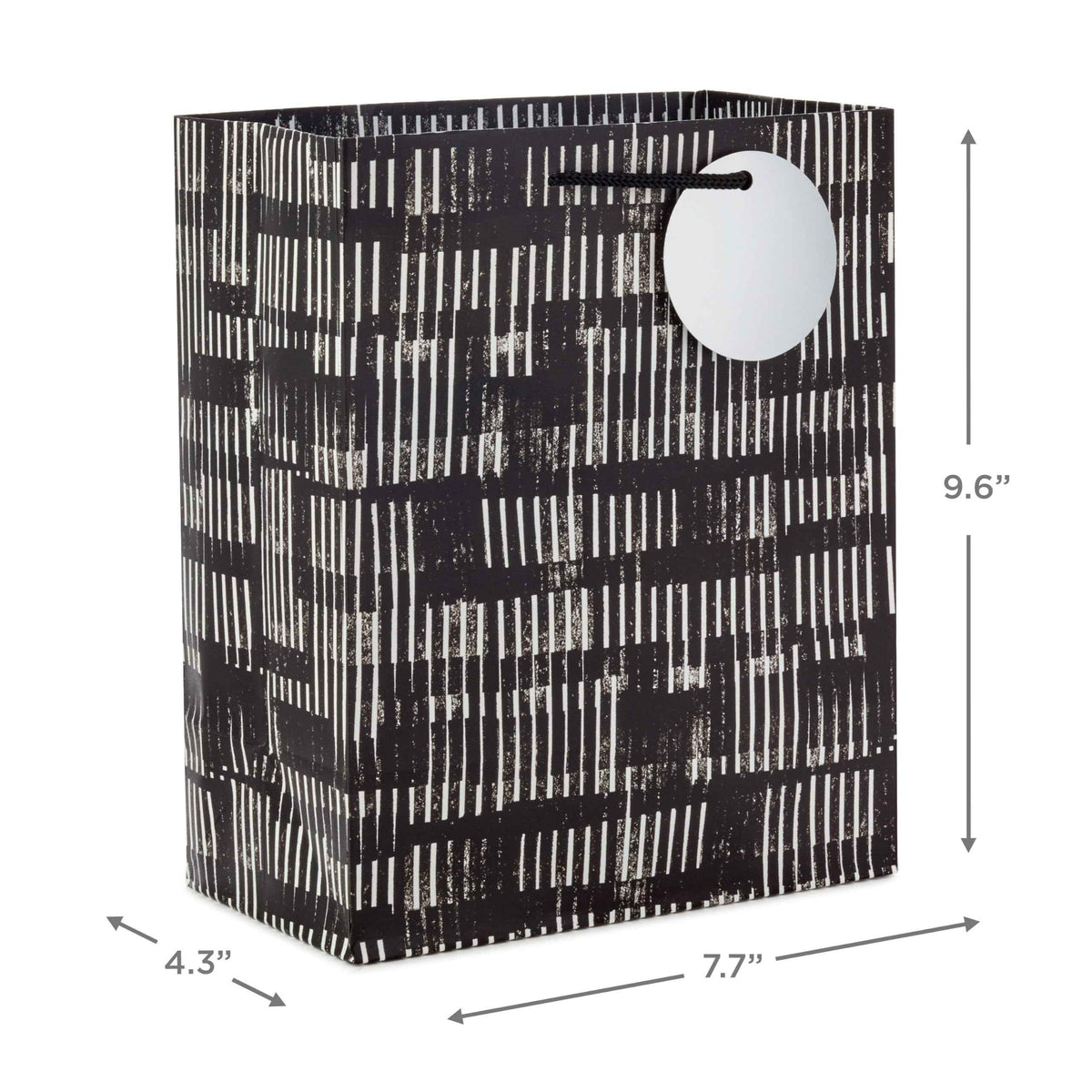 Hallmark Assorted Black and White Gift Bags (8 Bags: 4 Medium 9", 4 Large 13") for Weddings, Graduations, Retirements, Valentine's Day, Halloween