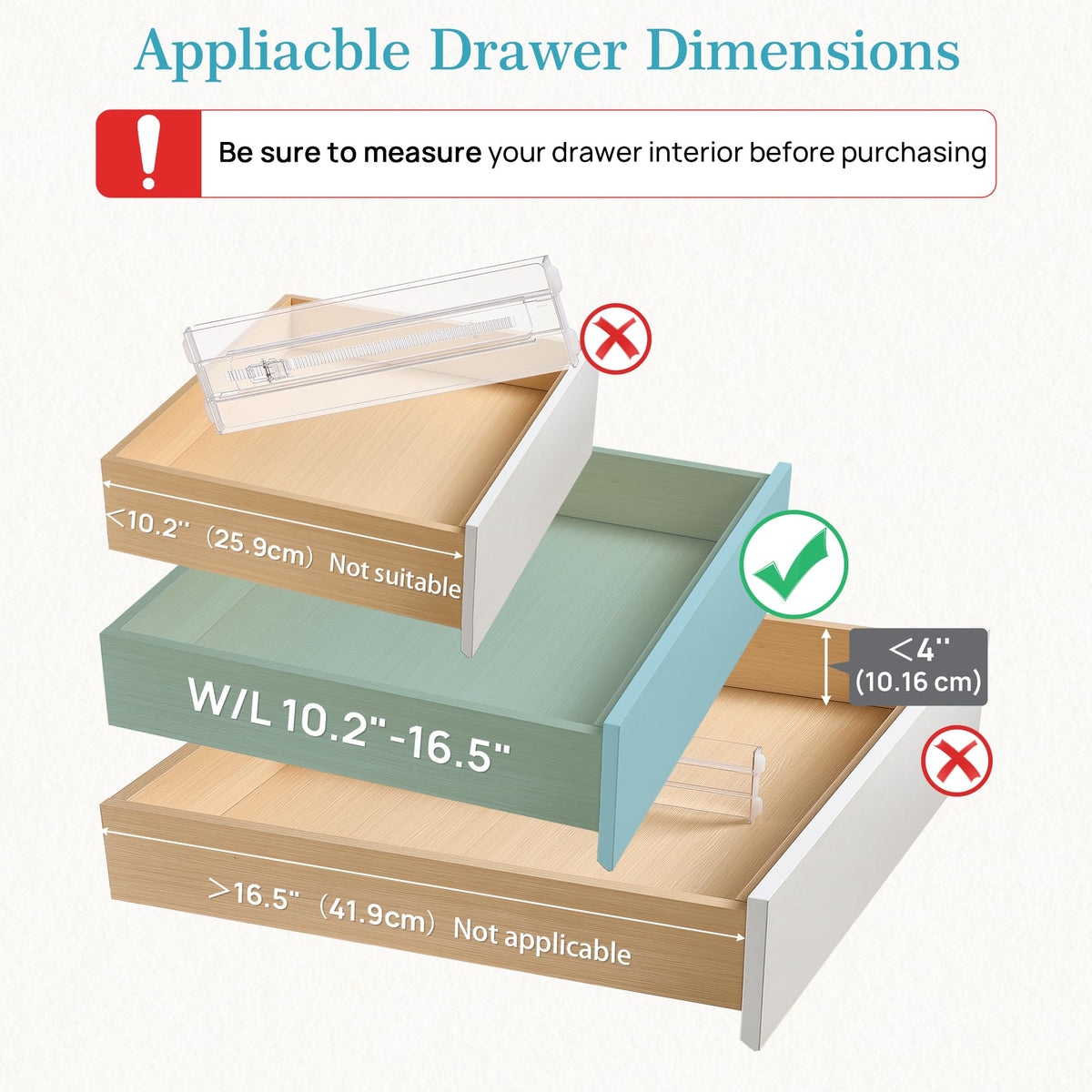 Vtopmart 8 Pack Drawer Dividers for Clothes, Adjustable 4" High Expandable from 10.2"-16.5" Dresser Drawer Organizer, Clear Plastic Dresser Organizer for Baby Clothes, Underwear, Socks 🍁 All In One Marketplace Canada