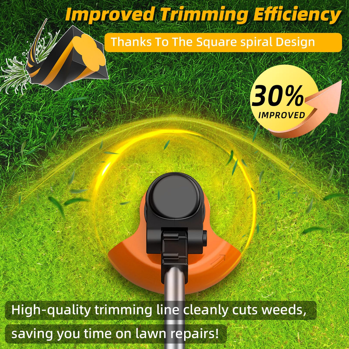 0.080'' DWO1DT801 Replacement String Timmer Lines Compatible with DEWALT Weed Eater, Square Twisted Weed Eater String, Heavy Duty Trimmer String (240 ft) 🍁 All In One Marketplace Canada