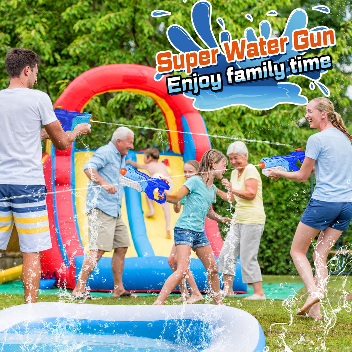 Water Guns for Kids, 3 Pack Super Water Blaster Soaker Squirt Guns 600CC High Capacity Summer Swimming Pool Beach Party Favors Water Outdoor Fighting Toy for Kids Adults Boy Girl 🍁 All In One Marketplace Canada