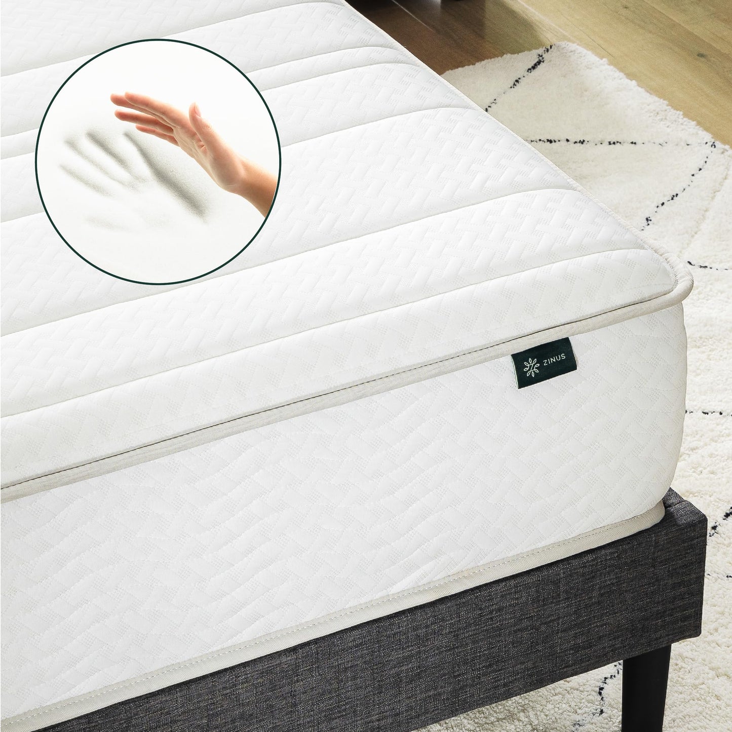 Zinus 6 Inch Foam and Spring Hybrid Mattress [New Version], Twin XL, Fiberglass Free, Medium Firmness, Durable Support, Certified Safe Foams & Fabric, Mattress in A Box 🍁 All In One Marketplace Canada