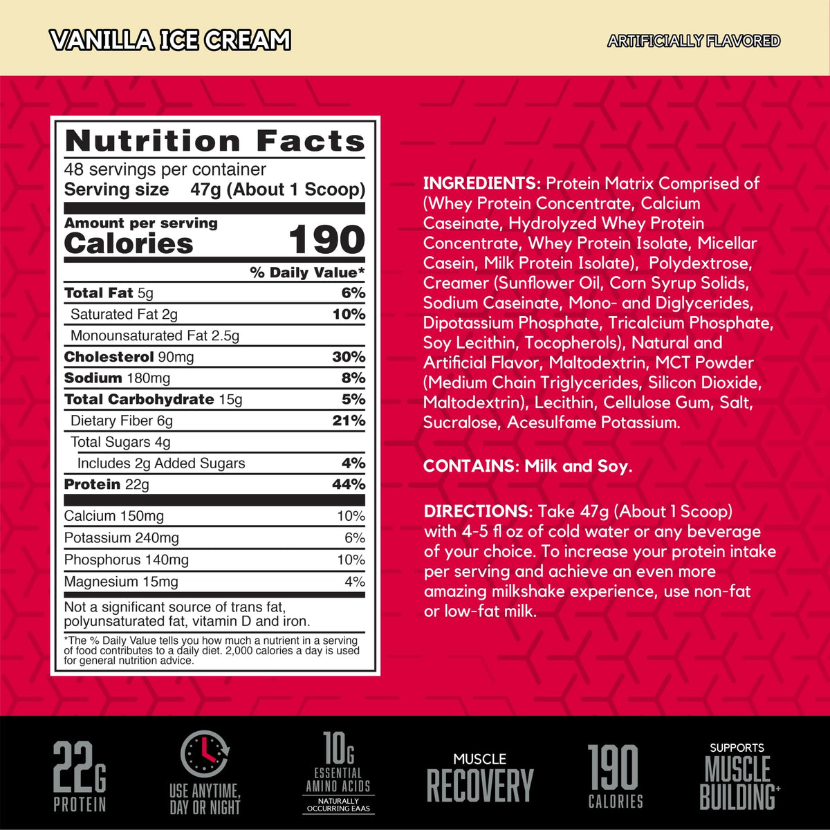 BSN SYNTHA-6 Premium Protein Powder Matrix: Whey Protein + Micellar Casein + Milk Protein Isolate, 2.270g - Vanilla Ice Cream, 48 servings (packaging may vary) 🍁 All In One Marketplace Canada